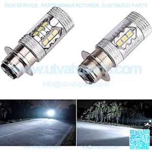 80W Super White LED Headlights Bulbs - Yamaha ATVS YFM350 400 450 660 700 Raptor Blaster 200 Banshee 350 Upgrade