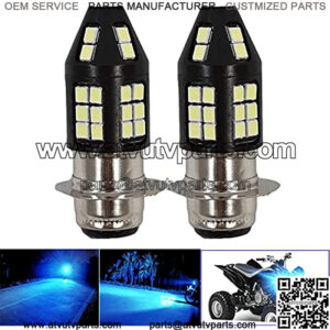 Motorcycle Headlight Bulb, P15D H6M Replacement LED Ice Blue 360??Beam Lights For Yamaha ATVS YFM350 400 450 660 700 Reaptor