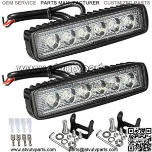 6" LED Light Bar White 36W 6500K Super Bright Spot Work Light Pods Single Row Off Road Driving Light Fog Light Boat Light Waterproof SUV ATV 4WD Car Truck Golf Cart 12V 24V IP67 (2pcs)