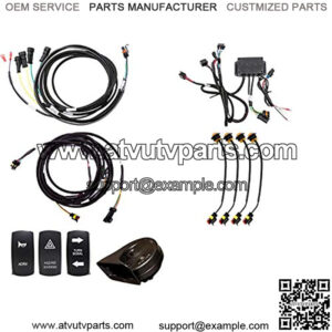 Deluxe Turn Signal Kit for Polaris RZR XP 4 Turbo (2016-2018) - Dash Mounted Turn Signal Rocker Switch w/Indicator Lights - Plug and Play For Easy Installation!