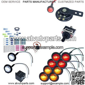 ATV/UTV SXS Turn Signal DIY Street Legal Kit (No Wire, Round LED)