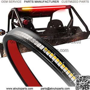 UTV Tail Light Strip, 30 Inch Rear Light Bar Tailgate Light w/ Turn Signal Brake Backup Light for UTV RZR Polaris Ranger Truck Wrangler Trailer ATV Golf Cart 4x4 Off Road - Red Amber,5% coupon applied