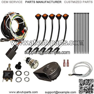 Turn Signal Kit with Turn Signal Toggle Switch and Dash Horn for Kawasaki Mule Pro FXT/DXT/DX/FX/FXR (2016+) - Easy Installation!