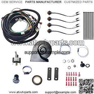 UTV Turn Signal Kit with Toggle Switch and 105D Dash Horn Compatible with Polaris RZR Pioneer Commander Kawasaki Teryx Arctic Cat