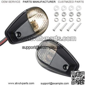 Smoked Flush Mount Turn Signal Blinker Light Compatible with Honda CBR600RR CBR1000RR Suzuki GSXR 600 750 Kawasaki Ninja 300 400 Yamaha YZF R6 R1 Universal for 12V Motorbike