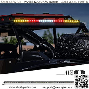 Rear LED Chase Light Bar, Teochew-LED 37 Inch Chase Bar w/Strobe Brake Reverse Turn Signal Light Emergency Light Bar Single Row Light Bar for UTV, Maverick X3, Off Road Vehicles, Side by Sides,5% coup