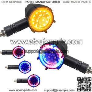 Sequential LED Turn Signals Flowing Motorcycle Blinkers Switchback Running Light DRL Universal Compatible with Harley Honda Yamaha Kawasaki BMW