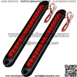 10" 15 LED Trailer Brake Tail Light Bar Stop Turn Tail Lights Assembly Identification Clearance Strip Red Light Waterproof for Wrangler Silverado Golf Cart Offroad Truck RV UTV ATV,5% coupon applied at checkout,with coupon