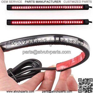 Universal 32 LED Light Strip,Tail Trailer Brake Stop Turn Signal 3528 SMD 8" Flexible LED License Plate Lights for Motorcycle Bike ATV Car RV SUV
