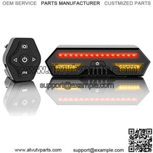 Bike Tail Light with Turn Signals-Wireless Remote Control Waterproof Bicycle Taillight-USB Rechargeable Ultra Bright Safety Warning Bike Brake Rear Lights-Easy Installation