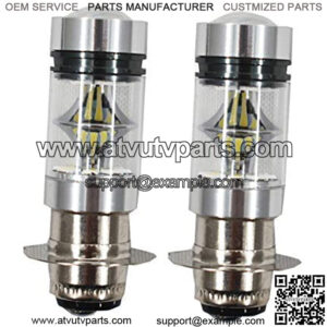 2 Pcs H6 6000K Wihte 100w Headlight Fit for Yamaha YFZ450R Rhino 700 Raptor YFM660 TRX