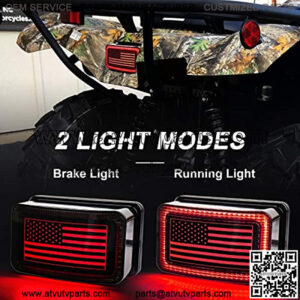 ATV Tail Light with US Flag Red Brake Light Replace 5KM-8472C-10-00 for ATV UTV Grizzly Viking Big Bear Kodiak Bruin Wolverine