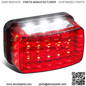 Led Tail Light Red Lens ATV Taillight Brake Lights Compatible with Yamaha Grizzly Big Bear Bruin Kodiak Wolverine Rhino Viking, Replacement for 5km-84710-01-00