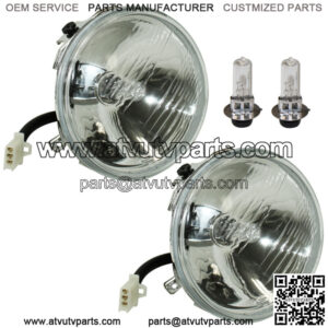 LH and RH Headlight W/Halogen Bulb for Yamaha 2GU-84320-00-00 4SH-84320-00-00
