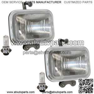 Set of 2 Headlights for Honda TRX300FW Fourtrax 300 4X4 1990-2000 W/Bulb