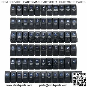 Blue Light LED Light Bar 12V 20A 10A 5-pin Rocker Toggle Switch Car Boat ATV UTV (For: More than one vehicle)