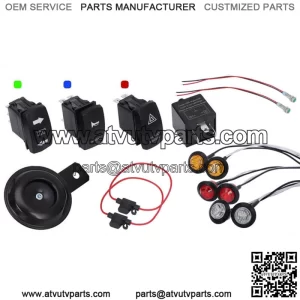 UTV ATV LED Turn Signal Light & Horn Kit Street Legal Light for Honda Kawasaki (For: More than one vehicle)