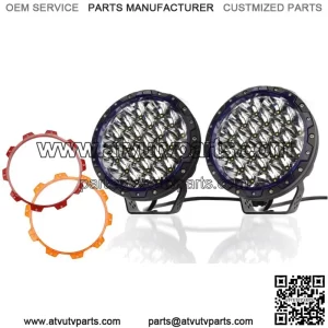 2X 7 Inch LED Work Lights Round Offroad Driving Fog Pods Pickup SUV UTV (For: More than one vehicle)