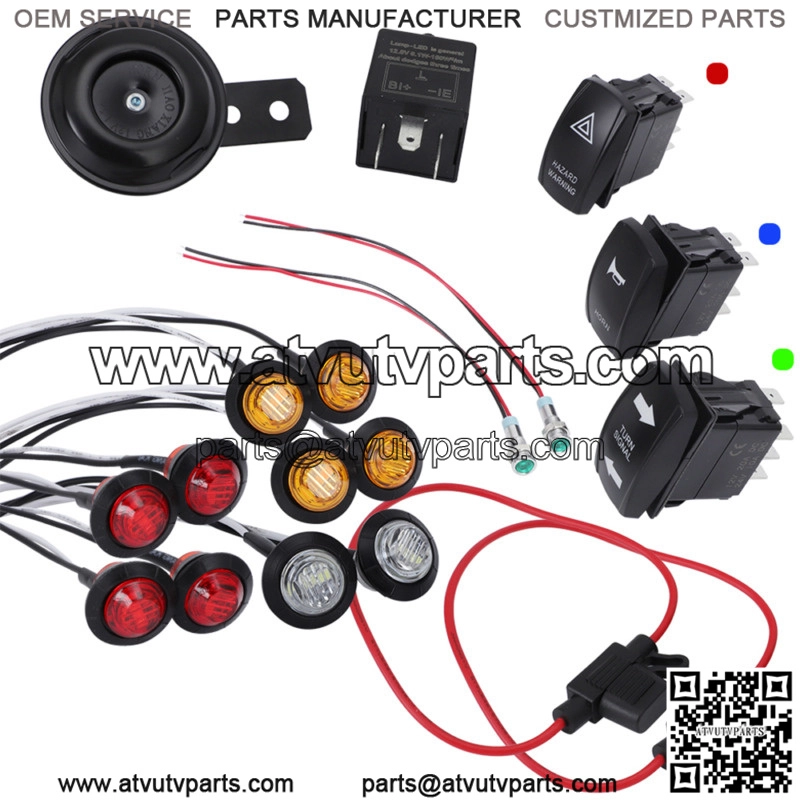 Turn Signal Warning Light Kits Horn Street Legal for Kawasaki Mule Pro Teryx UTV
