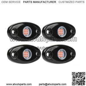 4x 9W RED LED Rock Light for JEEP Truck ATV Under Body Trail Rig Fog Lights 4Pod (For: More than one vehicle)