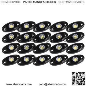 20X White LED Rock Lights Underbody Trail Rig Glow Lamp for Can-am Polaris ATV (For: More than one vehicle)