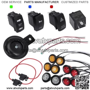 For Kawasaki LED Turn Signal Kits & Horn Mule Pro Teryx Teryx 4 Streel Legal UTV