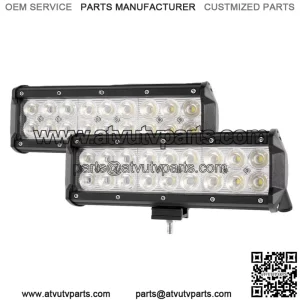 2X 9" 108W LED Work Light Bar Flood Beam Offroad Driving for ATV UTV (For: More than one vehicle)