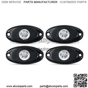 4 Pods Blue LED Rock Lights Fits Jeep Offroad Truck UTV ATV Boat Underbody Light (For: More than one vehicle)