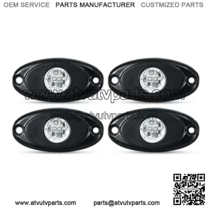 4pcs Blue LED Rock Lights For Offroad Jeep Truck ATV UTV Underbody Lighting Kit (For: More than one vehicle)