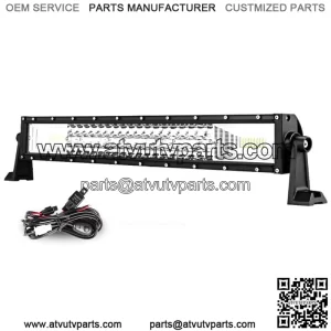 22" inch 1296W Led Light Bar Tri Row Spot Flood Combo for Polaris Sportsman RZR (For: More than one vehicle)