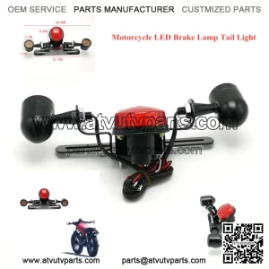 Motorcycle LED Rear Tail Light License Number Plate Lamp 12v Universal (For: Kawasaki Mule 1000)