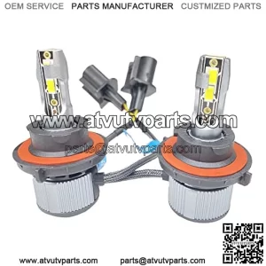 UTV LED Bulb with Hi/Lo Beam Compatible with Polaris Ranger RZR 570 800 1000 XP General # 4012279,12000LM 60W Bright White,Pack of 2(without LED Decoder)