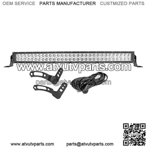 32" 180W Curved LED Light Bar w/Wiring Kit & Below Roof Mounting Brackets Fit 2013-2023 Polaris RZR 800 900 1000 Models