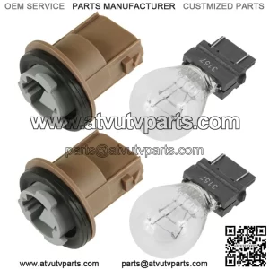 2 Taillight Socket w/ Bulb Fits Polaris Sportsman XP 1000 2015 2016