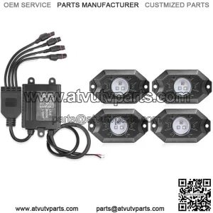 For Can-am Maverick x3 RGB LED Rock Lights Wireless Bluetooth Chasing UTV 4-Pods