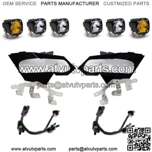 Baja Designs  S1 Triple LED Clear/Amber Headlight Kit for 17+ Can-Am Maverick X3