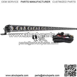 Fit Can-am Maverick X3 DS RS Roof Windshield 50" LED Light Bar Strobe /Wire Kit