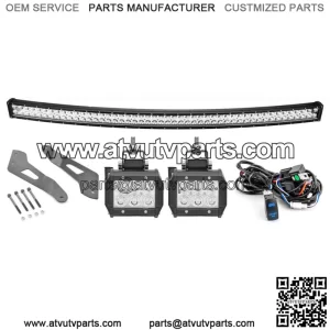 For Can-am Maverick X3 Max 50" LED Light Bar Roof Bracket Wire+3" Light Pods