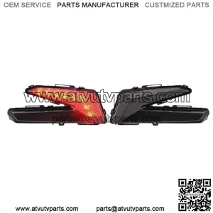 BLACK TAIL LIGHTS - For 17-21 Can-Am Maverick X3 Turbo R left right pair smoked