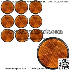 10 Pack Round Reflector, 2 Inch 60mm Reflective Warning Reflector, M6 Screw Mount, High Visibility Safety Side Marker for Motorcycle Bike, Trailer, Truck, Boat, Mailbox