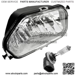 Front Right Headlight w/Bulb for Polaris Ranger 800 Crew 2010 / Mid-Size 2013-14 (For: Polaris Sportsman 570)