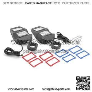 2PCS UTV Side Rear View Mirrors w/ Light for Polaris RZR 900 XP 1000 CAN-AM X3 (Fits: Yamaha Rhino 660)