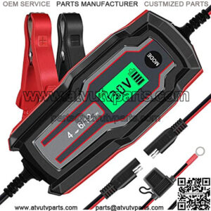 Car Battery r, 6V/12V 4 Amp Battery r Trickle r for Cars, Trucks Motorcycle Lawn Mower Boat Marine RV SUV ATV SLA Wet AGM Gel Cell Lead Acid Lithium Battery