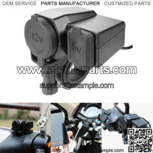 motorcycle 2 1a usb phone power socket charger