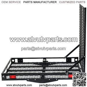 Hitch Mount Wheelchair Carrier, Mobility Scooter Loading Ramp, Heavy Duty Strong Hitch Cargo Carrier, 500 Lbs Capacity (Unfoldable)