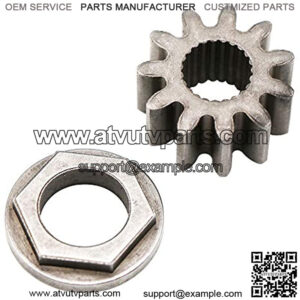 Steering Shaft Pinion Gear & Bushing for 741-0656 941-0656A 717-1554 112-0863, Used on Riders Since 1999. 11 Tooth. Splined Bore