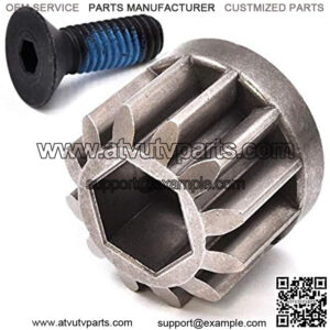 587738906 Steering Shaft Pinion Gear Kit w/ 580683601 Mounting Bolt, fits Craftsman Poulan Pro Weedeater RedMax Garden Tractor Lawnmower - Compatible with 532194732 Sector Gear