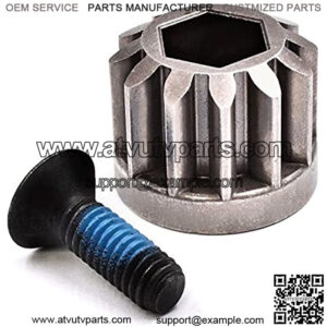 580683702 580683701 Steering Shaft Pinion Gear w/ 580683601 Bolt, fits Craftsman Poulan Pro Weedeater RedMax Garden Tractor Lawnmower