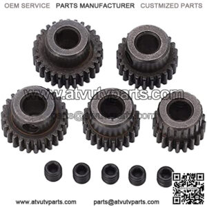 5PCS 48DP Motor Gear Steel 20T 22T 24T 26T 28T Pinion Gear Set 5mm Shaft Hole Motor Gears for RC Car Replacement Parts