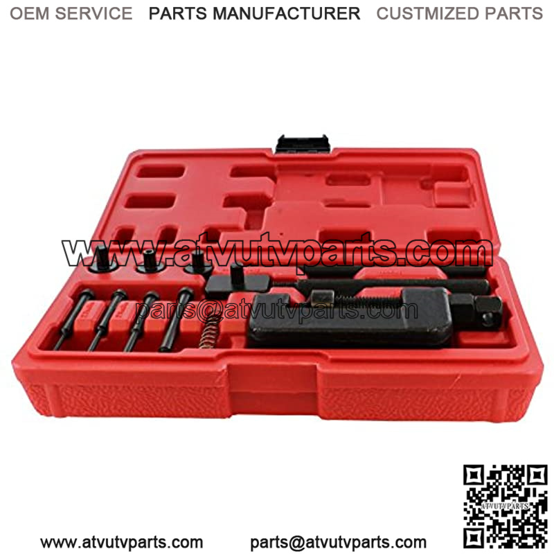 Chain Breaker 13-Piece Set with Carrying Case C Chain Cutter and Riveter for Motorcycle, Bike, ATV - Image 2